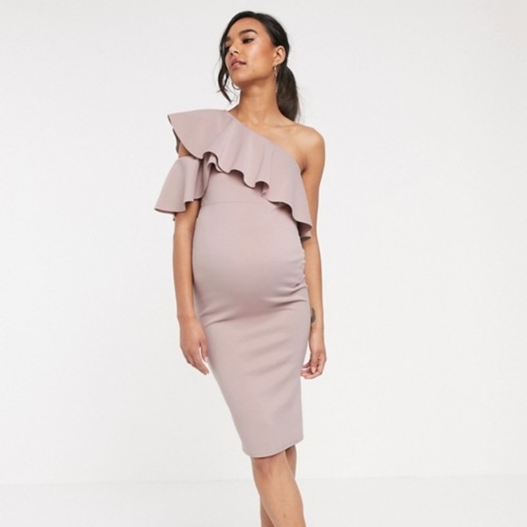 ASOS one shoulder maternity dress - Picture 3 of 6